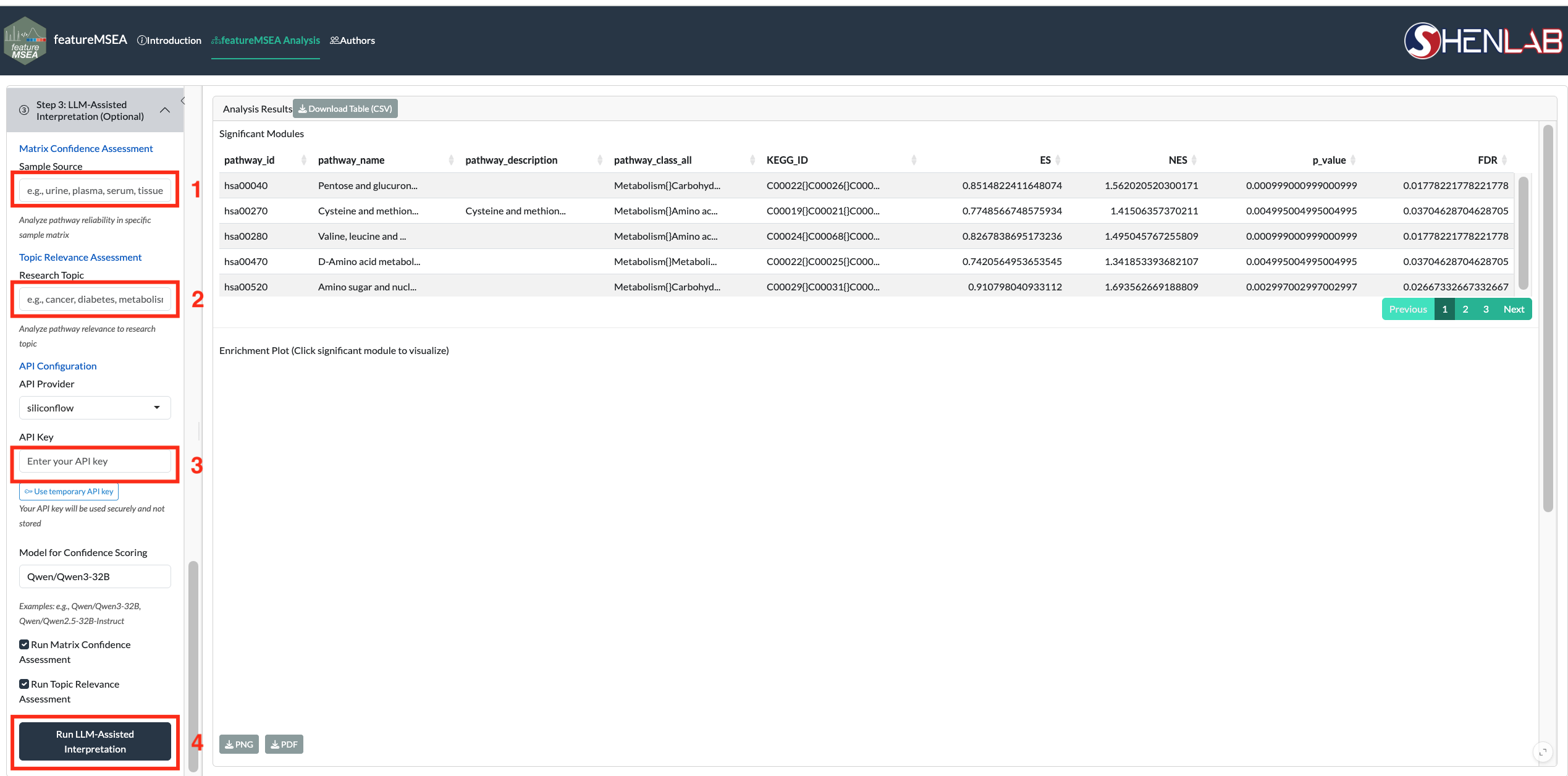 LLM evaluation interface