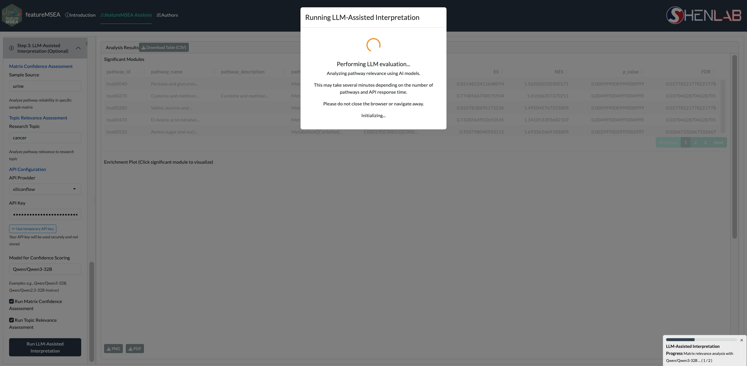LLM evaluation running